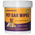 TrendyMate Pet Ear Wipes for Dogs & Cats Gently Remove Ear Wax