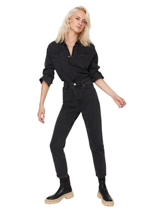 Black high waisted jeans walmart sale