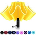 thumbnail image 1 of Trenovo Inverted umbrella, Windproof Travel Umbrella with Reflective Stripe, Reverse Compact Umbrella with Double Vented Canopy, Folding Portable Umbrella, Auto-open & Close Upside Down Umbrella, 1 of 7