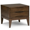 thumbnail image 1 of Trent Home 22 " W Solid Hardwood Square Modern End Side Table in Walnut Brown, 1 of 5