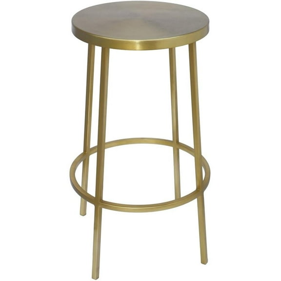 Trent Home 26" Contemporary Metal Counter Stool in Brushed Gold
