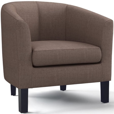 Trent Home 30 " Contemporary Tub Chair in Light Mocha Linen Look Fabric
