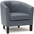 thumbnail image 1 of Trent Home Faux Leather Gray Chair Rectangular Removable Cushion 29.9"H Unassembled, 1 of 6