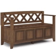 thumbnail image 1 of Trent Home 48" Transitional Solid Wood Entryway Storage Bench in Brown, 1 of 7