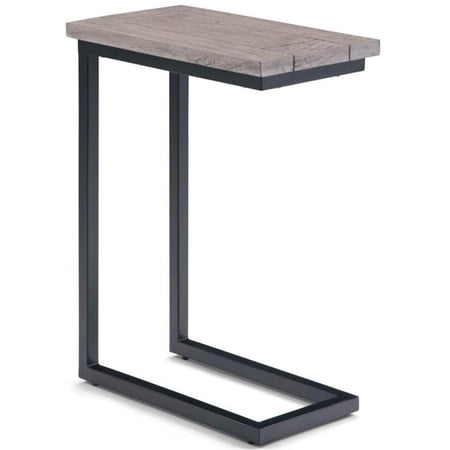 Trent Home Contemporary End Table in Birch and Black