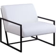 thumbnail image 1 of Trent Home Contemporary White Faux Leather Upholstered Accent Chair, 1 of 7