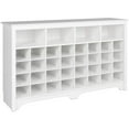 thumbnail image 1 of Trent Home Engineered Wood 36 Cubby Versatile Wooden Shoe Cubby Console in White, 1 of 10