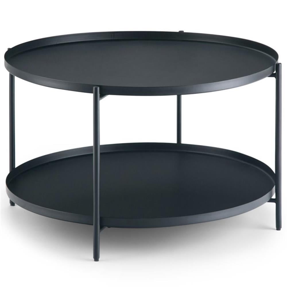 Trent Home Industrial 32 " Metal Metal Coffee Table in Black
