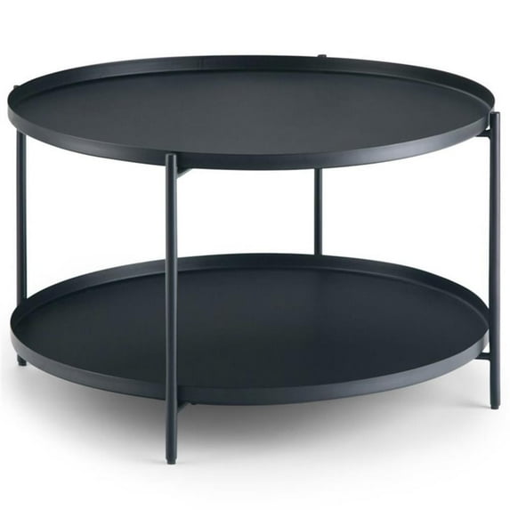 Trent Home Industrial 32 " Metal Metal Coffee Table in Black