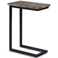 thumbnail image 1 of Trent Home Solid Wood and Metal 18" W Rectangle C Side Table in Beach Brown, 1 of 9