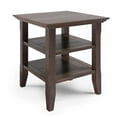 thumbnail image 1 of Trent Home Wood 19" Square Transitional End Table in Warm Walnut Brown, 1 of 14