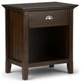 thumbnail image 1 of Trent Home Wood 24" Transitional Bedside Nightstand Table in Brunette Brown, 1 of 10