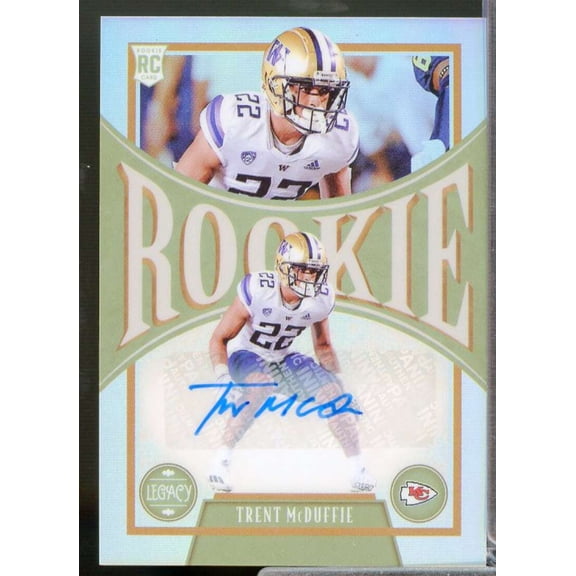Trent McDuffie Rookie 2022 Panini Legacy Rookies Premium Penmanship Silver #180