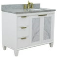 thumbnail image 1 of Trento 43" Solid Wood Vanity with Right Rectangle Sink in White/Gray, 1 of 14