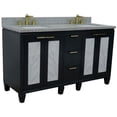 thumbnail image 1 of Trento 61" Double Rectangle Sink Vanity in Gray/Gray Granite Stone, 1 of 15