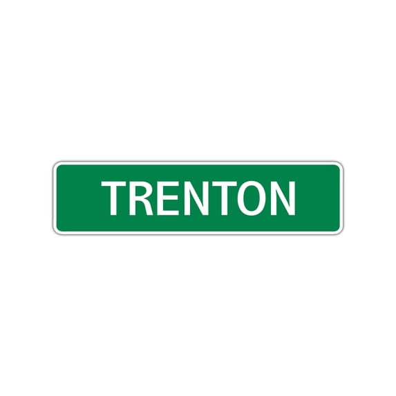 Trenton Boys Children Name Indoor Outdoor Letter Printed Label Wall Plaque Decoration Aluminum Metal Sign 4"x13.5"
