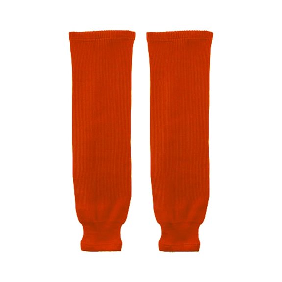 Trenway Pro Style Rib-Knit Ice Hockey Hose Socks (Pair) INTERMEDIATE Size, 26"-28" Long - Orange