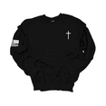 thumbnail image 1 of Trenz Shirt Comapny Christian Shirt Faith Cross Crest American Flag Mens Crewneck Sweatshirt-Black-4xl, 1 of 1