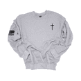 thumbnail image 1 of Trenz Shirt Comapny Christian Shirt Faith Cross Crest American Flag Mens Crewneck Sweatshirt-Sports Grey-5xl, 1 of 1