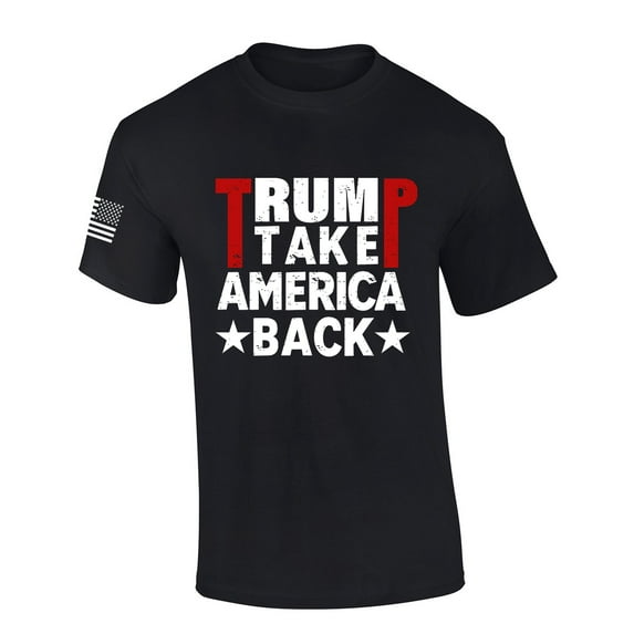 Trenz Shirt Company 2024 Trump Take America Back Mens Graphic T-Shirt-Black-small