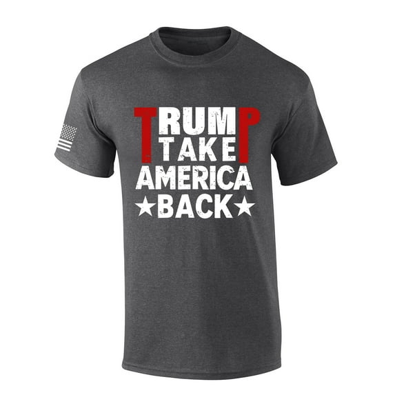 Trenz Shirt Company 2024 Trump Take America Back Mens Graphic T-Shirt-Heather Grey-6xl