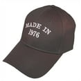 thumbnail image 1 of Trenz Shirt Company 40th Birthday Gift 'Made in 1976' White Embroidery Adjustable Fastening Strap Back Hat-Charcoal, 1 of 4