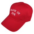 thumbnail image 1 of Trenz Shirt Company 40th Birthday Gift 'Made in 1976' White Embroidery Adjustable Fastening Strap Back Hat-Red, 1 of 4