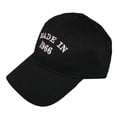 thumbnail image 1 of Trenz Shirt Company 50th Birthday Gift 'Made in 1966' White Embroidery Adjustable Fastening Strap Back Hat-Black, 1 of 4