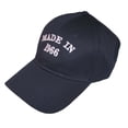 thumbnail image 1 of Trenz Shirt Company 50th Birthday Gift 'Made in 1966' White Embroidery Adjustable Fastening Strap Back Hat-Navy, 1 of 4