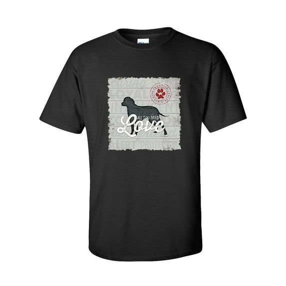 Trenz Shirt Company All You Need Is Love Unisex Short Sleeve T-shirt-Black-Small