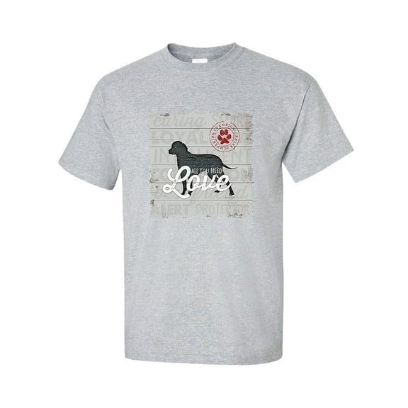 Trenz Shirt Company All You Need Is Love Unisex Short Sleeve T-shirt-Sports Grey-Medium