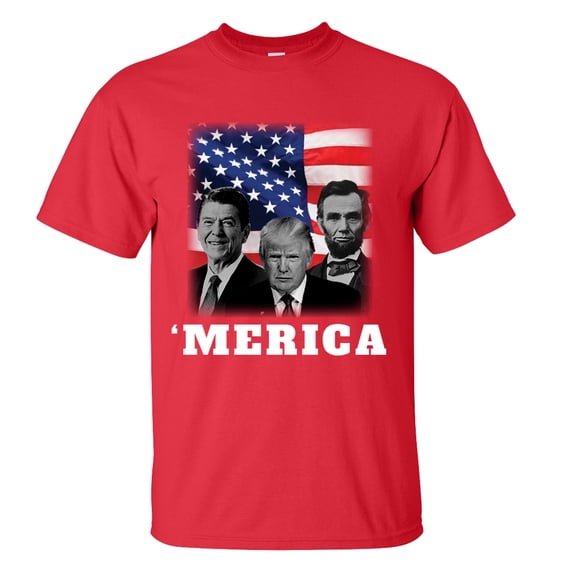 Trenz Shirt Company America's Presidents Unisex Short Sleeve T-shirt-Red-large