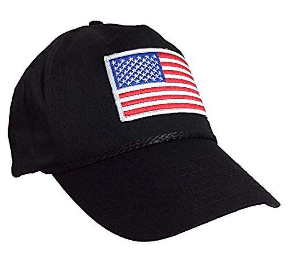 Flag Rope Hat Trenz Shirt Company American Flag Patch Rope Hat-Black - Walmart.com