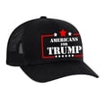thumbnail image 1 of Trenz Shirt Company Americans for Trump Short Sleeve T-shirt-Black/Black, 1 of 1