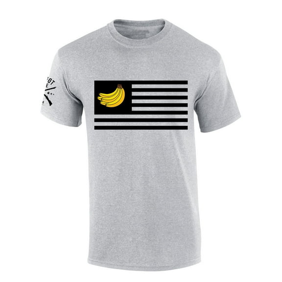 Trenz Shirt Company Banana American Flag USA Bananas Patriotic Short Sleeve T-shirt-Sports Grey-large