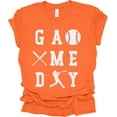 thumbnail image 1 of Trenz Shirt Company Baseball Game Day Womens Short Sleeve T-shirt-Orange-Small, 1 of 1