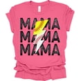 thumbnail image 1 of Trenz Shirt Company Baseball and Softball Mama Stacked Womens Short Sleeve T-shirt-Charity Pink-XX-Large, 1 of 4