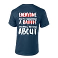 thumbnail image 1 of Trenz Shirt Company Be Kind Everyone You Meet Is Fighting A Battle Motivational Short Sleeve T-shirt-Heather Navy-xxxl, 1 of 1