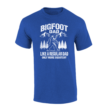 Trenz Shirt Company Bigfoot Dad, Like A Regular Dad Only More Squatchy Mens Short-Sleeve T-Shirt-Antique Royal-xxxl