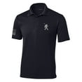 thumbnail image 1 of Trenz Shirt Company Bigfoot Golf Funny Embroidered Golf Polo American Flag Sleeve-Black-X-Large, 1 of 1