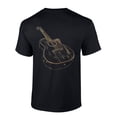 thumbnail image 1 of Trenz Shirt Company Black Leaning Acoustic Guitar Short Sleeve T-shirt-Black-6xl, 1 of 1