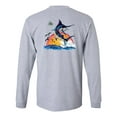 thumbnail image 1 of Trenz Shirt Company Blue Marlin Sunset Unisex Long Sleeve Shirt -Sports Grey-large, 1 of 4