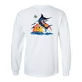 thumbnail image 1 of Trenz Shirt Company Blue Marlin Sunset Unisex Long Sleeve Shirt -White-5xl, 1 of 4