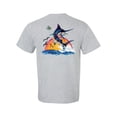 thumbnail image 1 of Trenz Shirt Company Blue Marlin Sunset Unisex Short Sleeve T-shirt-Sports Grey-Medium, 1 of 4