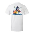 thumbnail image 1 of Trenz Shirt Company Blue Marlin Sunset Unisex Short Sleeve T-shirt-White-3XL, 1 of 4