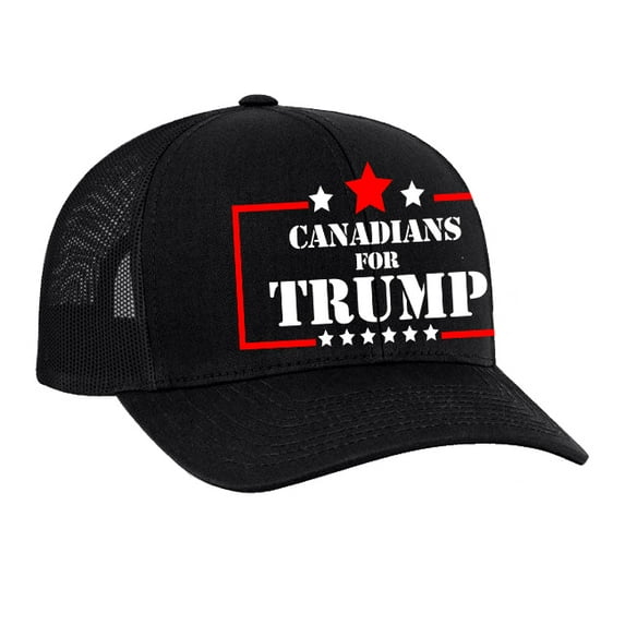 Trenz Shirt Company Canadians for Trump Short Sleeve T-shirt-Black/Black