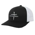thumbnail image 1 of Trenz Shirt Company Christian Chosen Cross Embroidered Mens Adjustable Snapback Mesh Back Trucker Hat, Black/White, 1 of 4