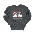 thumbnail image 1 of Trenz Shirt Company Christian John 3:16 For God So Loved The World Scripture Long-Sleeve Crewneck Sweatshirt-Dark Heather-5xl, 1 of 1
