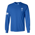 thumbnail image 1 of Trenz Shirt Company Christian Shirt Faith Cross Crest American Flag Mens Long-Sleeve Graphic T-Shirt-Royal-5xl, 1 of 1