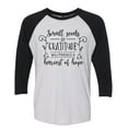 thumbnail image 1 of Trenz Shirt Company Christian Small Seeds of Gratitude Ladies Baseball Tee-Black Small, 1 of 4